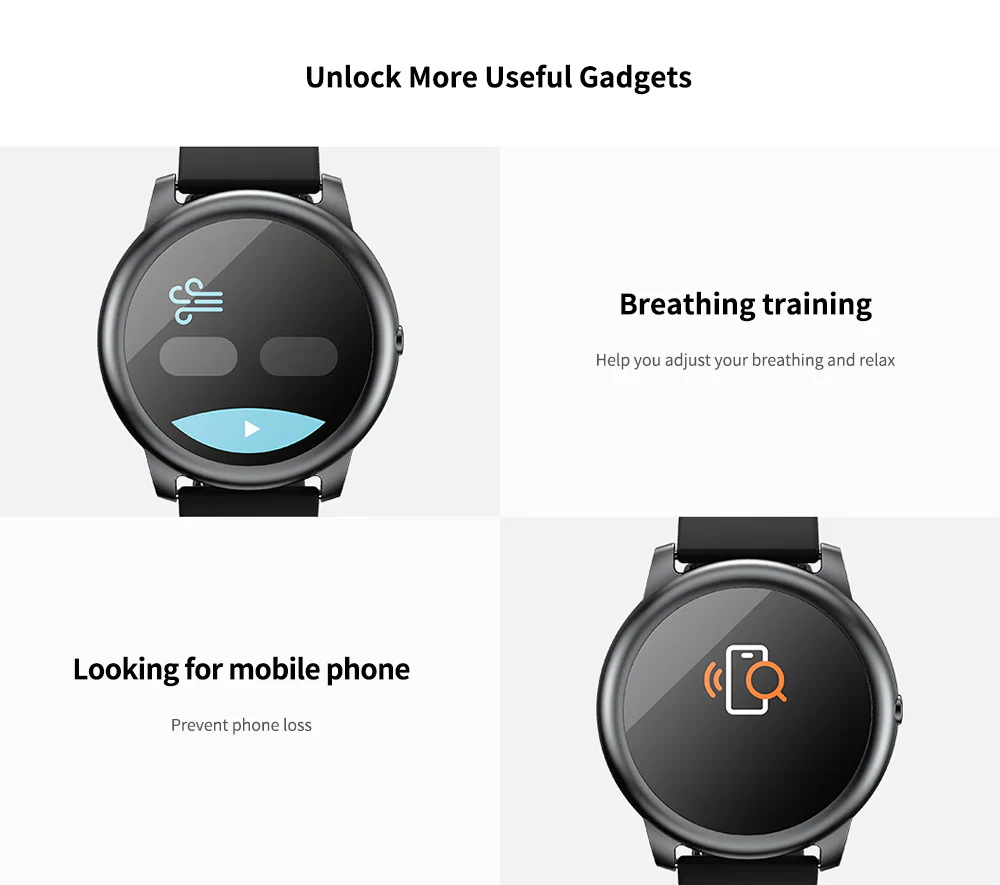 Моніторинг дихання і пошук втраченого смартфона в Hailou Solar Smart Watch