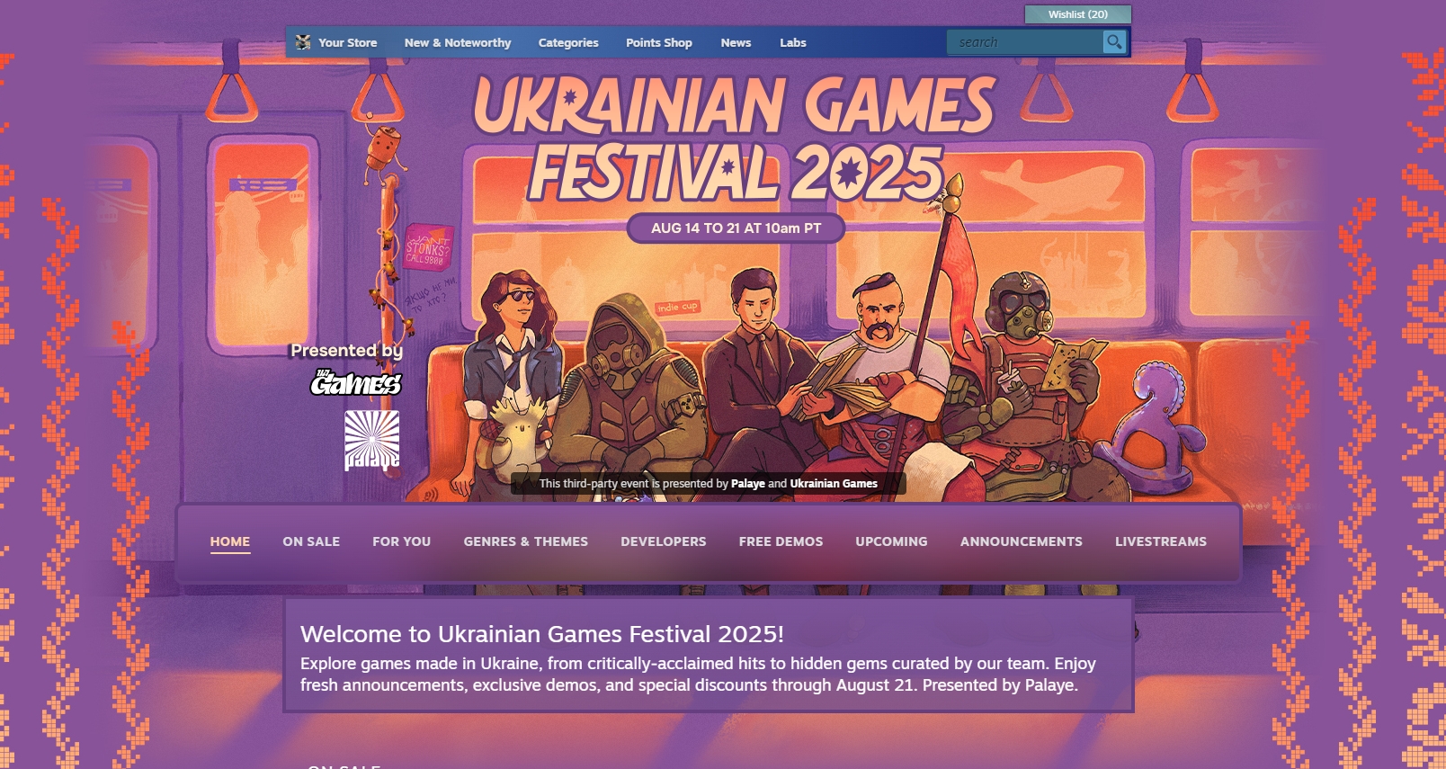 Ukrainian Games Festival 2025: Розпродаж українських ігор у Steam
